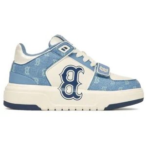 GIÀY MLB CHUNKY MID LINER MONO DENIM BOSTON RED SOX XANH DƯƠNG