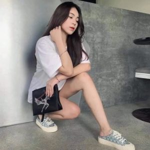 GIÀY MULE MONOGRAM DENIM XANH NHẠT K TAG