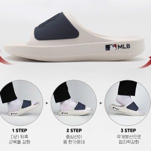 DÉP MLB NỘI ĐỊA QUAI CAO SU KEM LOGO NY XANH (SS23TT001)