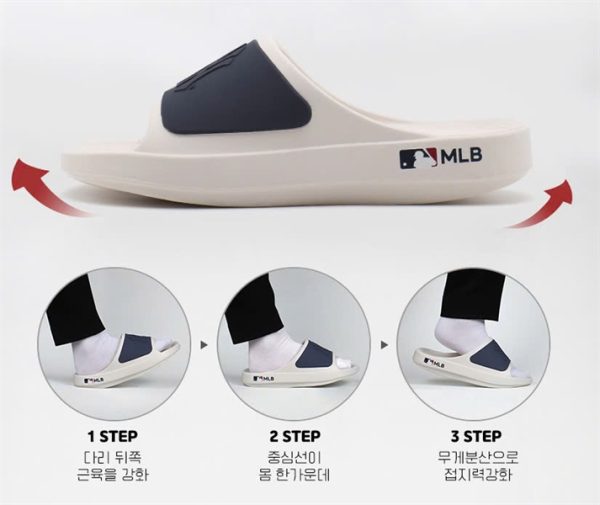 DÉP MLB NỘI ĐỊA QUAI CAO SU KEM LOGO NY XANH (SS23TT001)