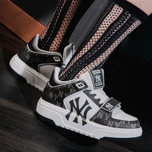GIÀY MLB KOREA CHUNKY LINER MID DENIM NEW YORK YANKEES BLACK