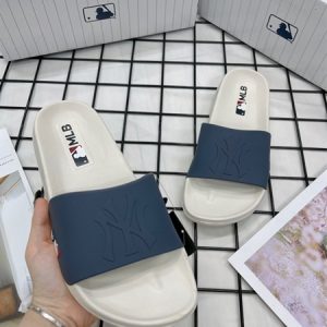 DÉP MLB NỘI ĐỊA QUAI CAO SU XANH TRẮNG PR006