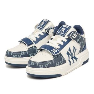 GIÀY MLB CHUNKY MID LINER MONOGRAM DENIM NAVY [3ASXCDN3N-50NYD]