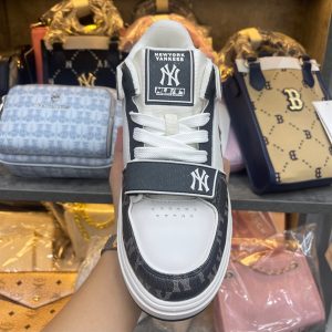 GIÀY MLB KOREA CHUNKY LINER MID DENIM NEW YORK YANKEES BLACK