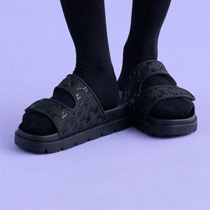 DÉP MLB KOREA CHUNKY BOUNCER TWO STRAP ĐEN