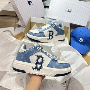 GIÀY MLB CHUNKY MID LINER MONO DENIM BOSTON RED SOX XANH DƯƠNG