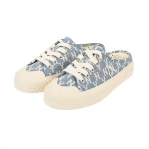 GIÀY MULE MONOGRAM DENIM XANH NHẠT K TAG
