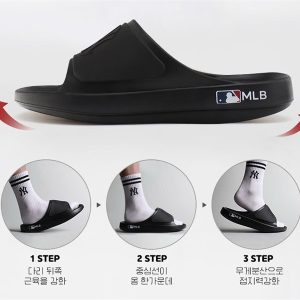 DÉP MLB NỘI ĐỊA QUAI CAO SU ĐEN FULL (SS23TT002)