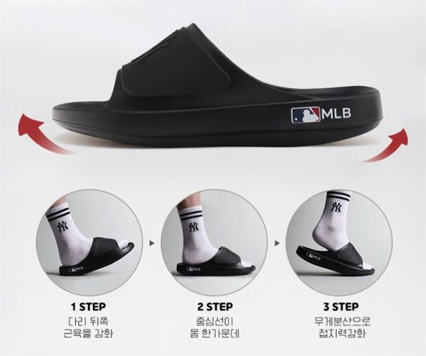 DÉP MLB NỘI ĐỊA QUAI CAO SU ĐEN FULL (SS23TT002)