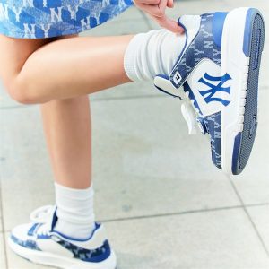 GIÀY MLB CHUNKY MID LINER MONOGRAM DENIM NAVY [3ASXCDN3N-50NYD]
