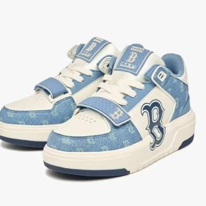 GIÀY MLB CHUNKY MID LINER MONO DENIM BOSTON RED SOX XANH DƯƠNG
