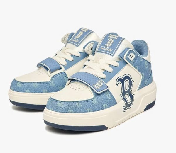 GIÀY MLB CHUNKY MID LINER MONO DENIM BOSTON RED SOX XANH DƯƠNG